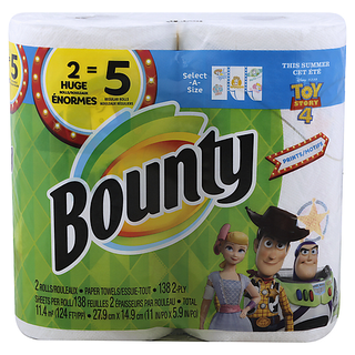 Bounty RARE - NEW - TOY STORY 4 - Collectable - Huge Paper Towel Roll - 2 Ply
