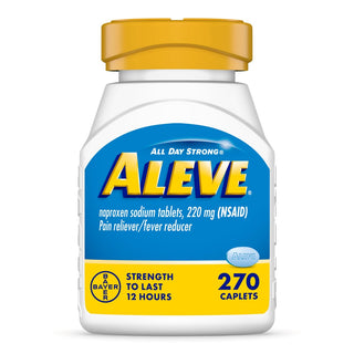 Aleve Pain Reliever & Fever Reducer, 220mg Naproxen Sodium, 270 Count Caplets, Value Size