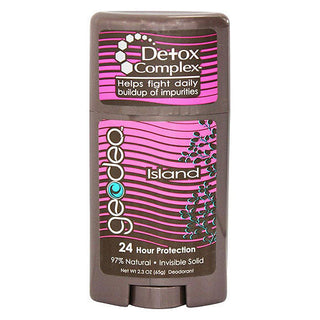 Geodeo Natural Deodorant Stick Plus Detox Complex Island, 2.3 Oz