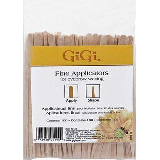 Gigi Fine Applicators For Eyebrow Waxing 100 Ct