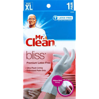 Mr. Clean Bliss Gloves, Premium Latex-Free, Size XL
