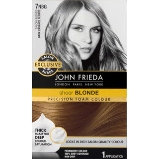 Precision Foam Colour John Frieda 7NBG Salon Blends Dark Caramel Blonde Box
