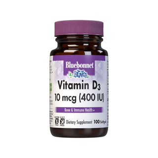 Bluebonnet Nutrition, Vitamin D3, 400 Iu, 100 Softgels