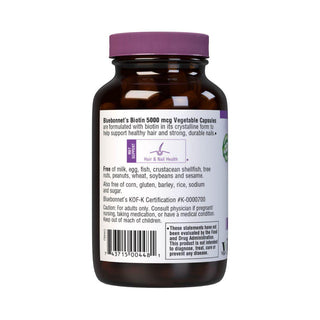 Bluebonnet Biotin 5000mcg, 120 Vegetables Capsules