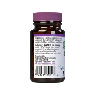 Bluebonnet COQ10 60 mg, 30 Vegetable Capsules