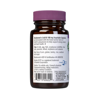 BlueBonnet CoQ-10 100 mg, 30 Vegetarian Capsules