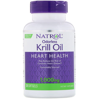 Natrol Odorless Krill Oil 1000 Mg 30 Softgels