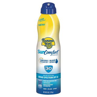 Banana Boat Sun Comfort Clear Spray Sunscreen Broad Spectrum Spf 30 6 Ounces