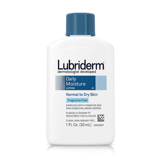Lubriderm Daily Moisture Body Lotion, Fragrance-Free, 1 Fl. Oz