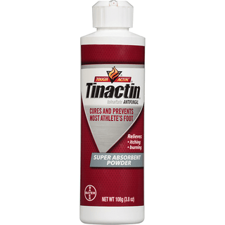 Tinactin Athlete's Foot Super Absorbent Powder, Tolnaftate 1% Antifungal AF Treatment, Proven Clinically Effective Treatment Of Most Athlete’s Foot, Keeps Feet Dry, 3.8 Ounces (108 Grams) Bottle