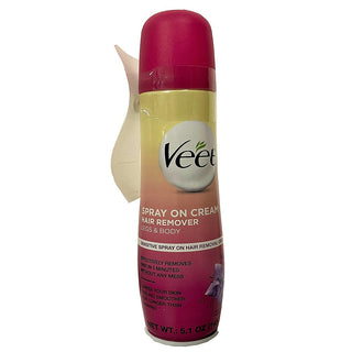 Veet Spray On Hair Removal Cream Legs & Body Sensitive Formula, 145g