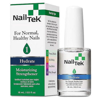 Nail Tek Hydrate 1, Moisturizing Strengthener For Strong, Healthy Nails, Nourish, Protect Nails From Chips, Splits, Peeling, And Breakage, 0.5 Oz