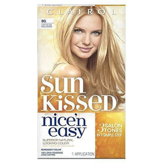 Clairol Nice N Easy 9G Light Golden Blonde Permanent Hair Color, 1 Kit