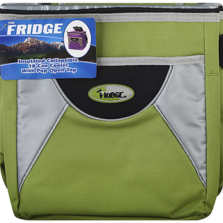 Fridge Cooler, Insulated, Collapsible, 18 Can, With Pop Open Top