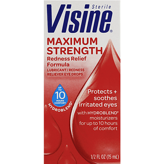 Visine Max Strength Relief Lubricant/Redness Eye Drops 0.50 Fl Oz