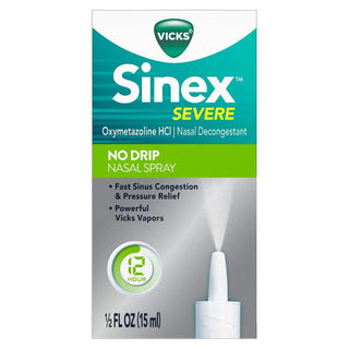 Vicks Nasal Spray, No Drip, Severe, 12 Hour 0.5 Oz