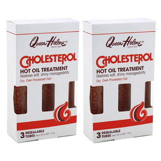 Queen Helene Cholesterol Hot Oil Treatment, Resealable Tubes
