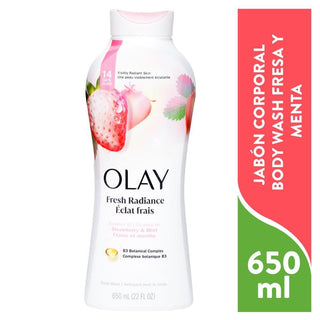 Olay Fresh Outlast Body Wash White Strawberry & Mint - 22 Fl Oz