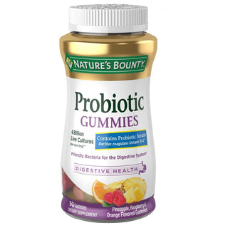 Nature's Bounty Probiotic Gummies Pineapple, Raspberry & Orange