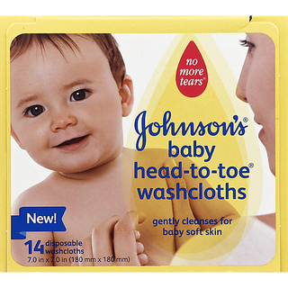Johnson's Baby Washcloths, Disposable