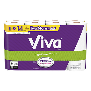 Viva Signature Cloth 1-Ply Choose-A-Sheet Giant Rolls Paper Towels