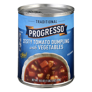 Progresso Traditional Zesty Tomato Dumpling With Vegetables Soup