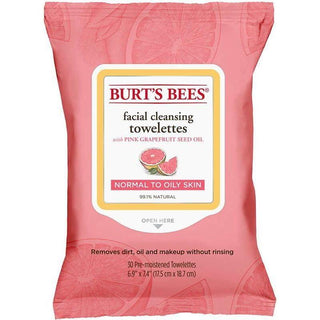 Burt's Bees Facial Cleansing Towelettes Pink Grapefruit 30ct