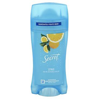 Secret Antiperspirant/Deodorant, Invigorating Citrus, 48 Hr, Invisible Solid 2.6 Oz