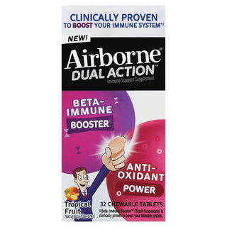 Airborne Dual Action Support Immune System, Tropical Fruit-32ct