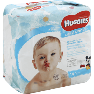 Huggies One & Done Wipes, Cucumber & Green Tea Scented, Disney Mickey Mouse