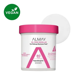Almay Eye Makeup Remover Pads Oil Free Micellar 80 Ct