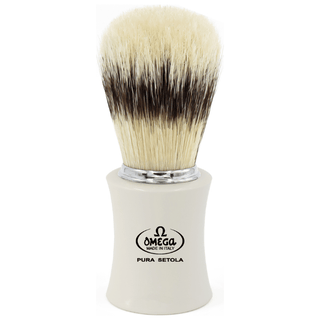 Omega Pure Boar Bristles White Shaving Brush #11869
