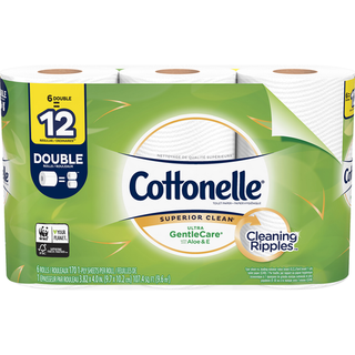 Cottonelle Ultra GentleCare Toilet Paper, Aloe & Vitamin E, 6 Double Rolls