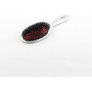 Janeke Mix Paddle Shiny Chrome Hair Brush