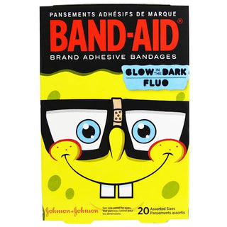 Band Aid Adhesive Bandages, Glow In The Dark, SpongeBob SquarePants, Assorted Sizes