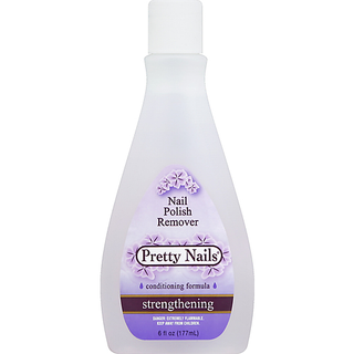 Pretty Nails Nail Polish Remover, Strengthening 6 Oz