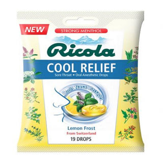 Ricola Strong Menthol Lemon Frost Cool Relief Drops