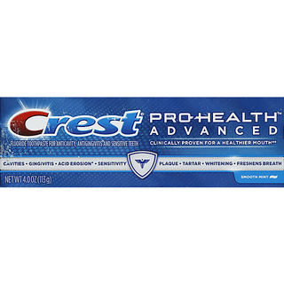 Crest Pro Health Advanced Toothpaste, Fluoride, Smooth Mint