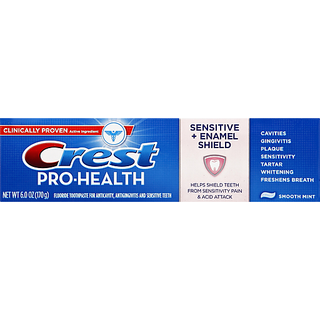 Crest Pro-Health Sensitive + Enamel Shield Smooth Mint Fluoride Toothpaste 6 Oz. Box