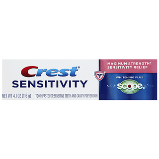 Crest Sensitivity Toothpaste, Whitening Plus Scope, Minty Fresh