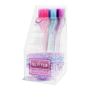 Colortrak 3 Pack Mini Glitter Trio Brush And Bowl Set, 1 Pound