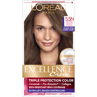 L'Oreal Paris Excellence Crme Permanent Triple Protection Hair Color, 5.5N Medium Neutral Brown