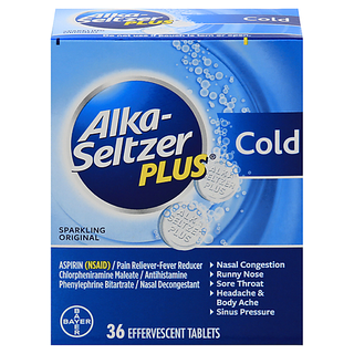 Alka-Seltzer Plus Cold ASPIRIN Tablets, Sparkling Original