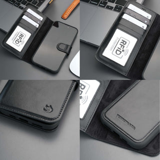 Casper Leather iPhone 15 Wallet Case | Detachable MagSafe Compatible RFID Protection