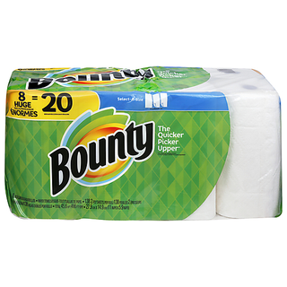 Bounty Paper Towels, Select A Size, White, Doubles Plus Rolls, 2 Ply