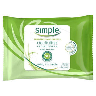 Simple Facial Wipes Kind To Skin Exfoliating