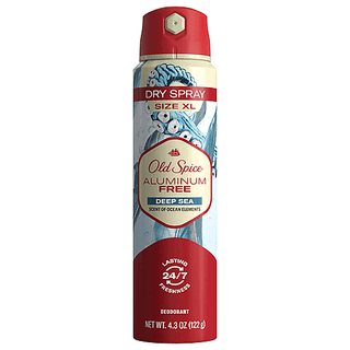 Old Spice Deodorant, Aluminum Free, Deep Sea, Dry Spray, Size XL 4.3 Oz