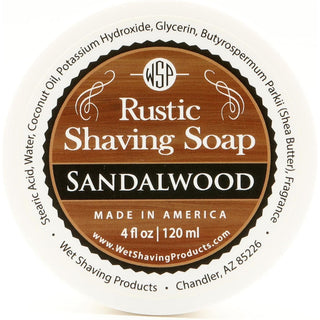 WSP Rustic Shaving Soap (Sandalwood) Artisan 125g
