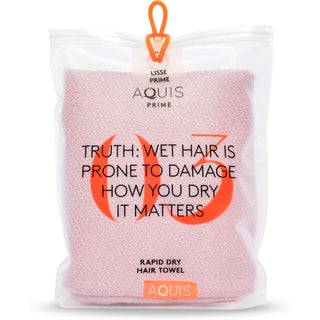 Aquis Essentials Lisse Crepe Microfiber Hair Towel - Pink