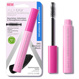 Almay Volume and Conditioning Waterproof Mascara 40 Blackest Black 0.27 fl oz